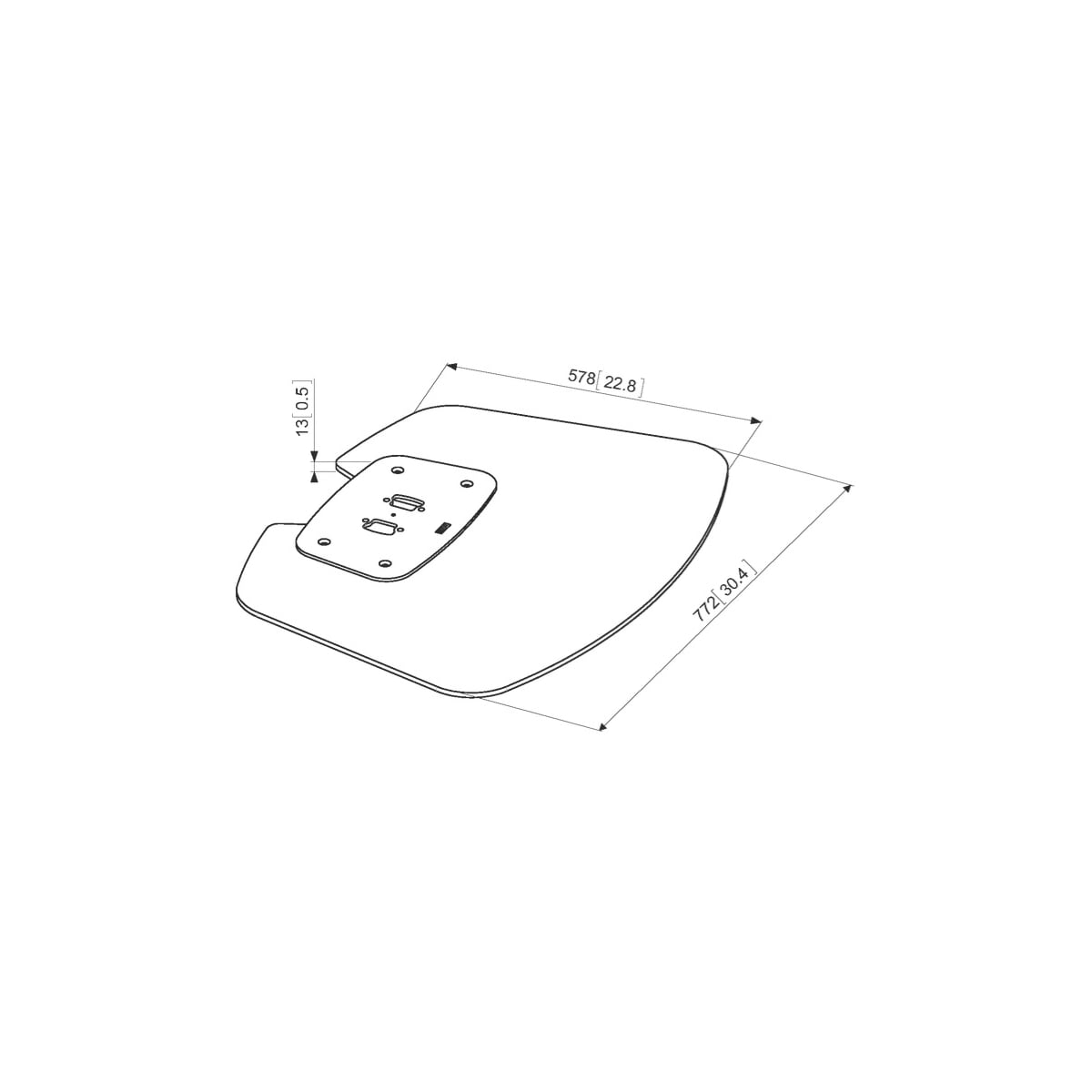 Vogels Pro PFF 7020 gulvplate (sort)