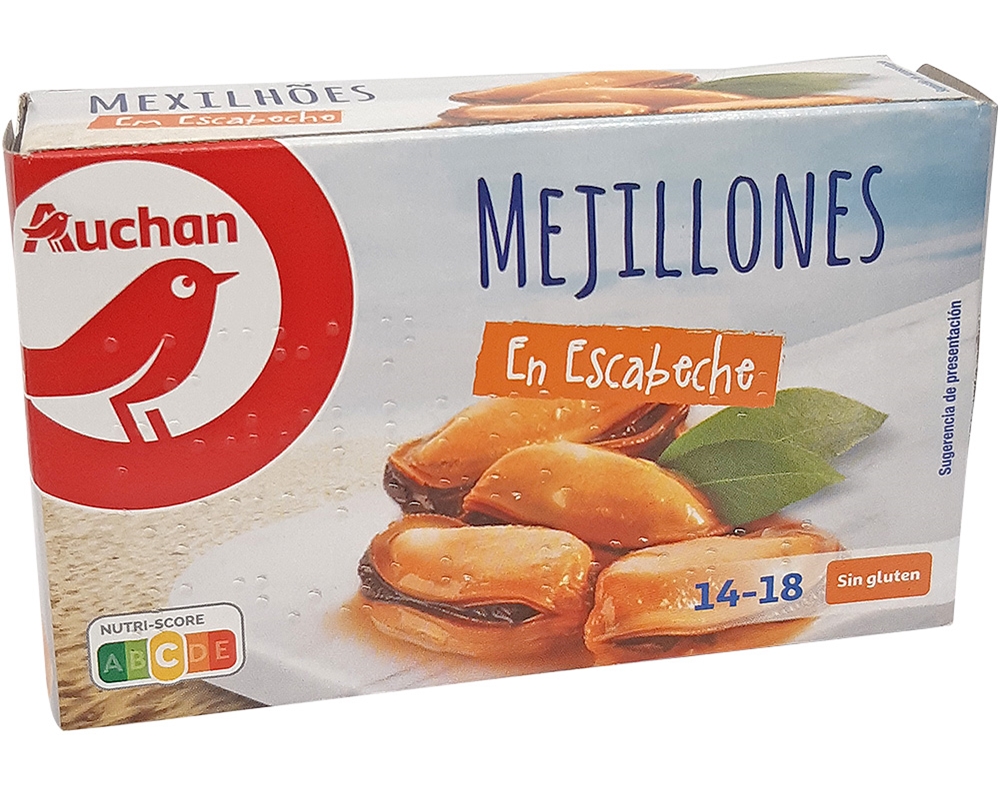 MEXILHÕES AUCHAN EM ESCABECHE 111(72)G