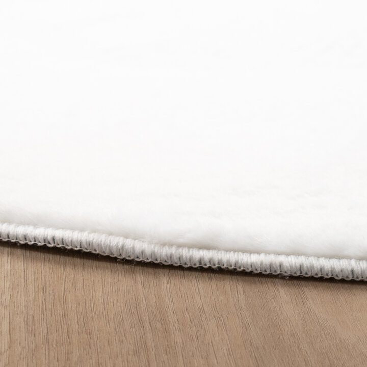 Rond laagpolig vloerkleed - Cozy Wit