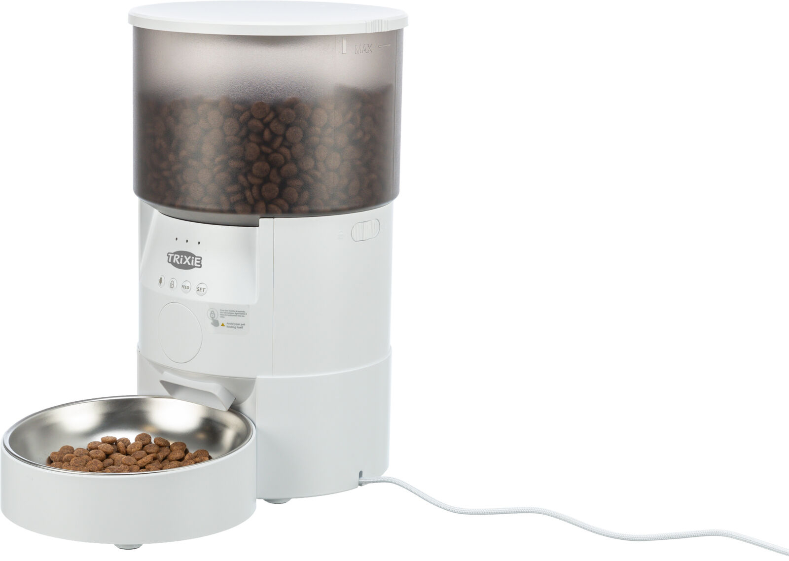 (3L) TX-S Smart Futterautomat Automatischer Haustier Futter Spender mit App Steuerung (T24345) - Weiss