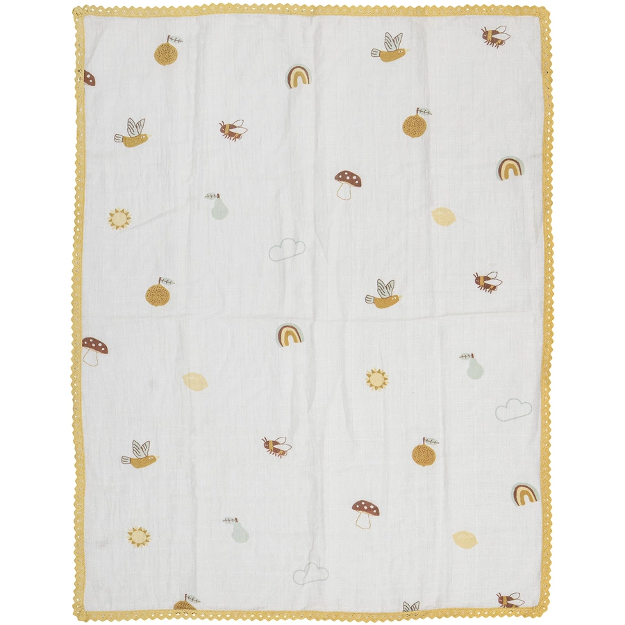 bloomingville Babydecke  Agnes weiß