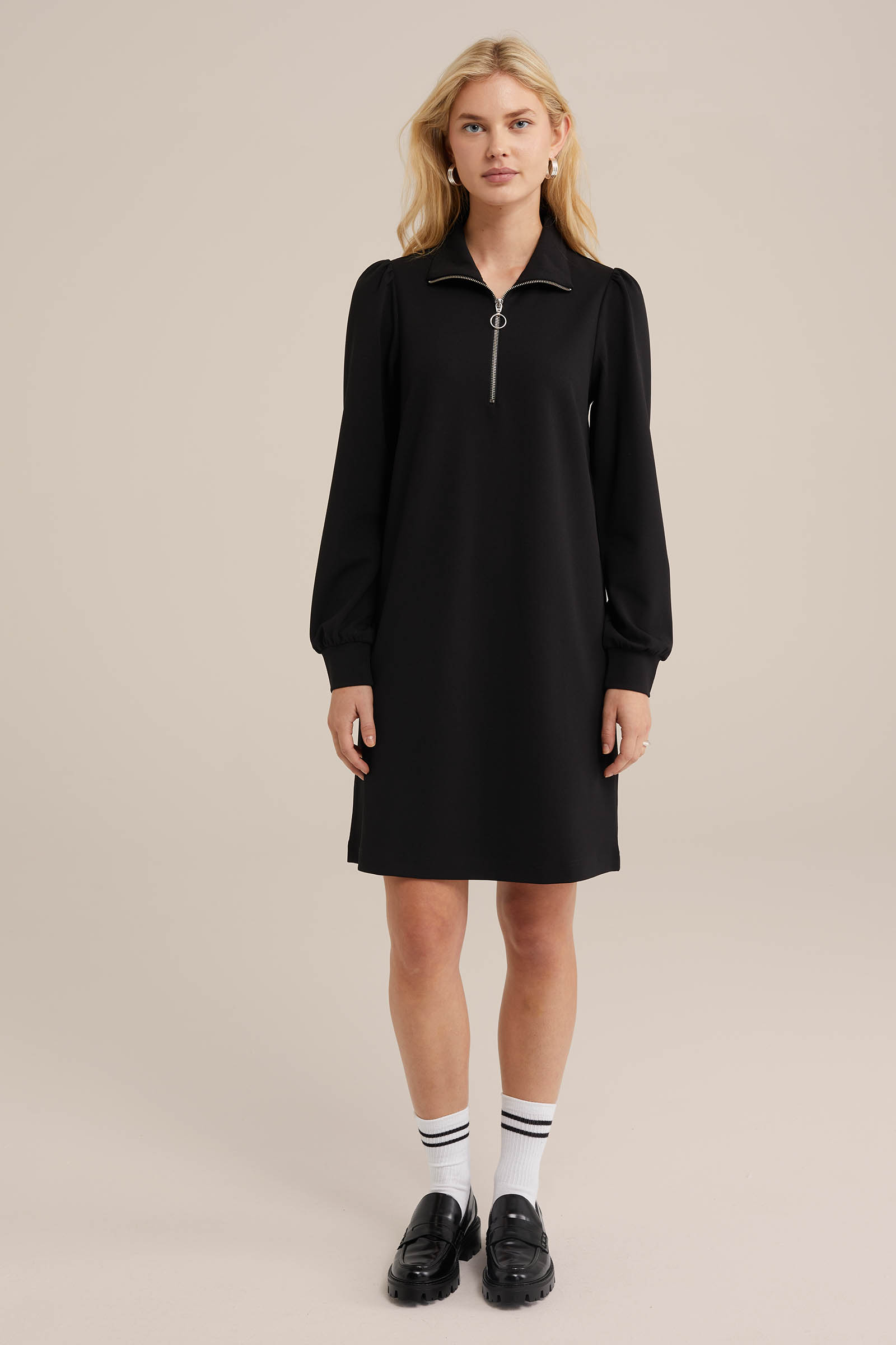 jersey jurk WE Fashion Zwart