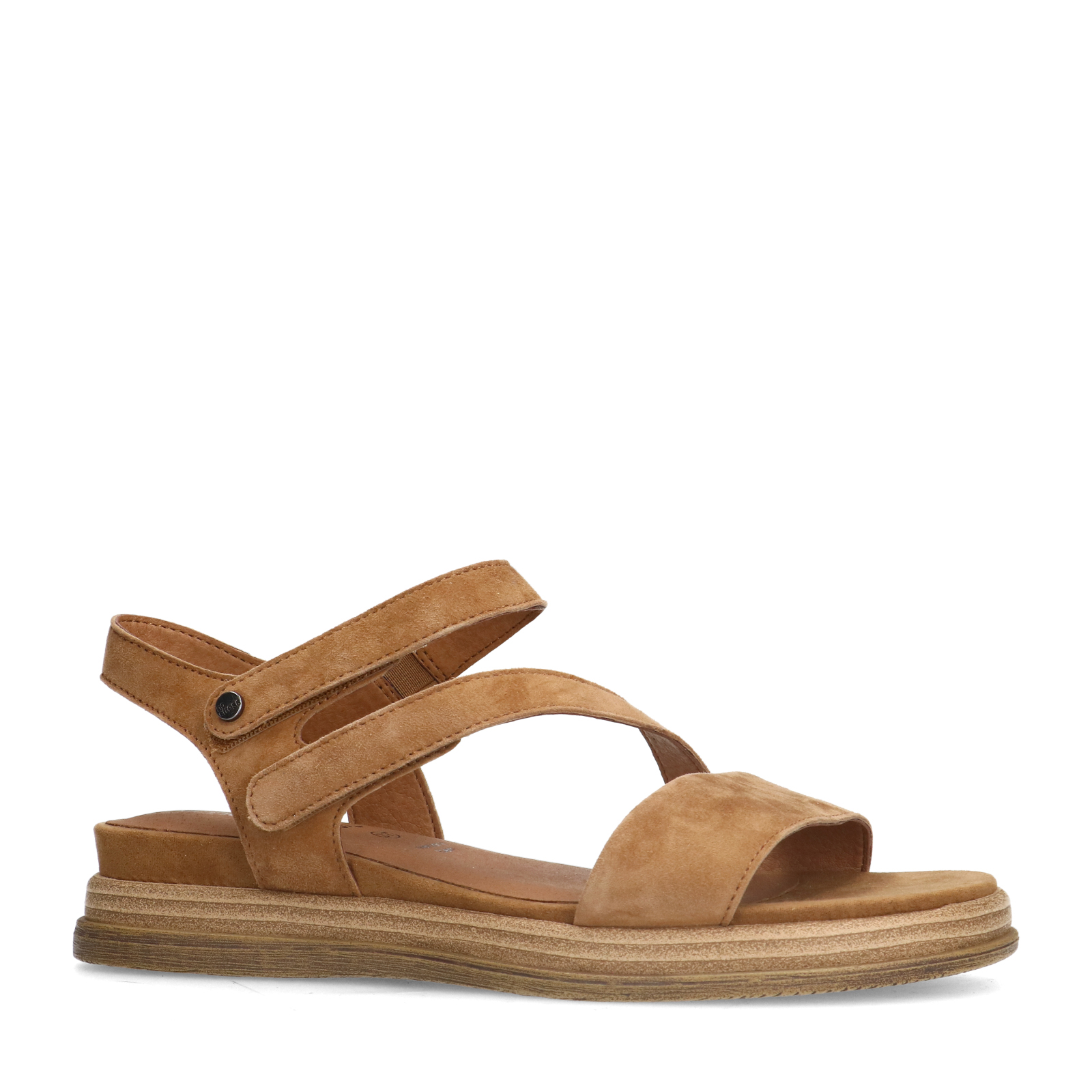 Cognac leren sandalen