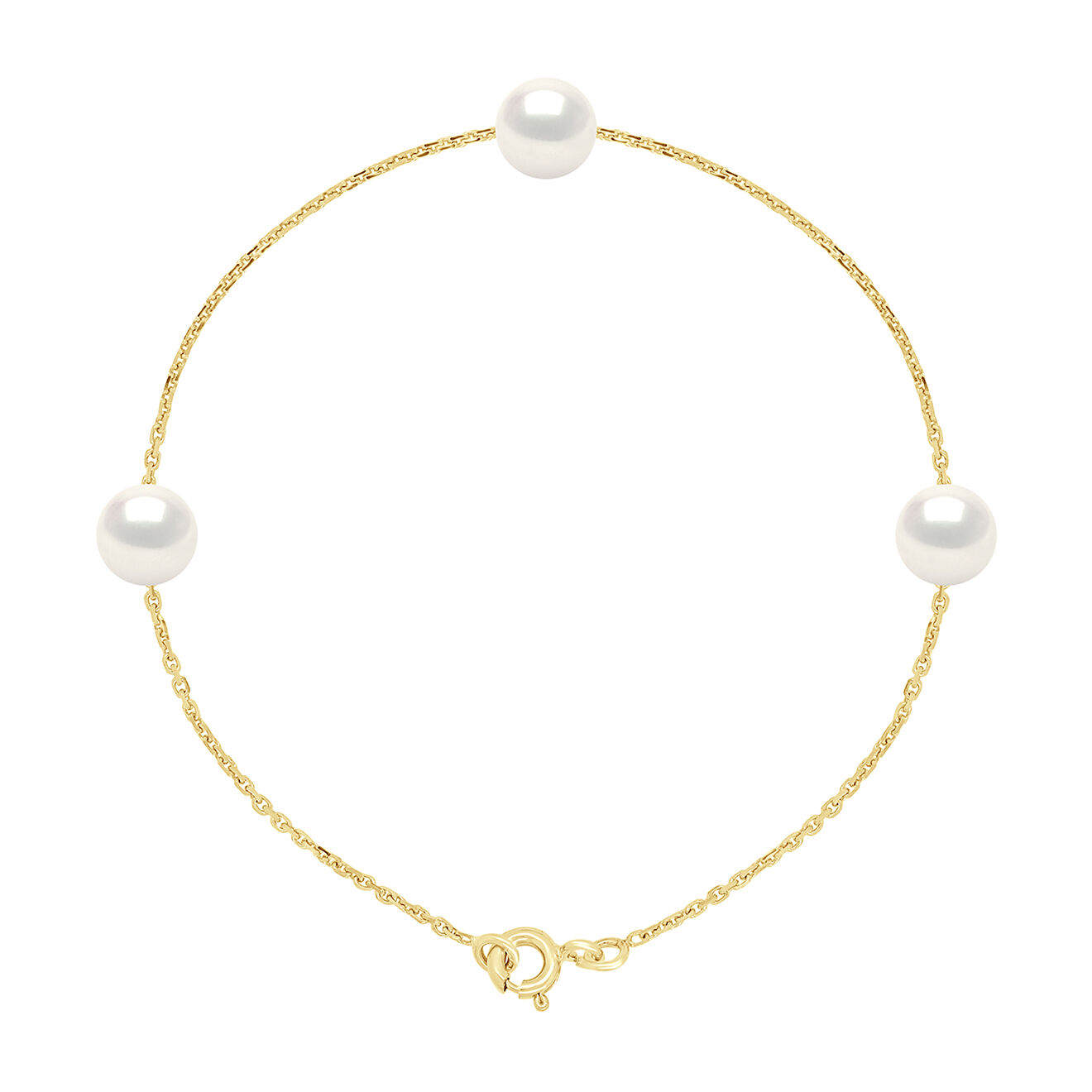 Pearl Addict Bracelet Or Jaune & Perles d'Eau Douce blanches