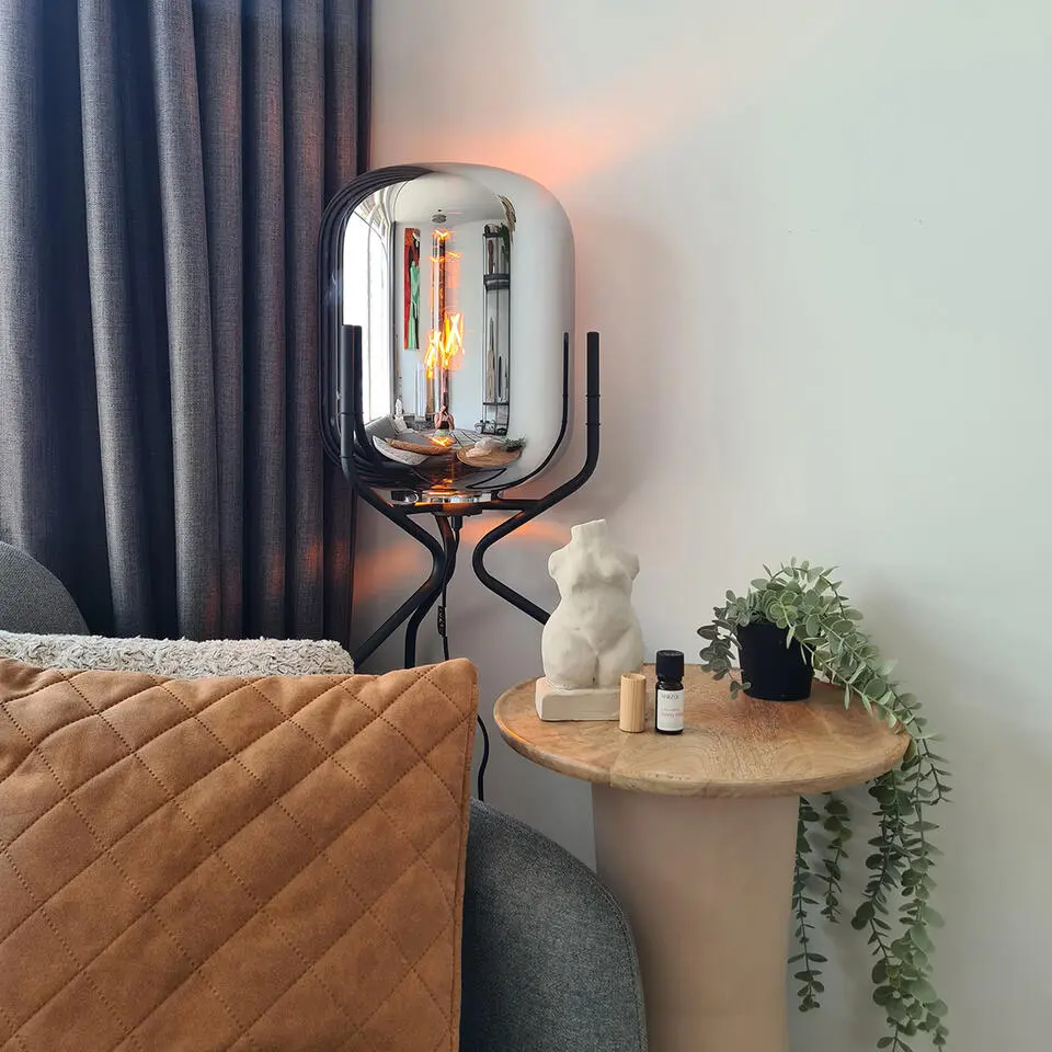 Qazqa vloerlampen bliss zwart e27