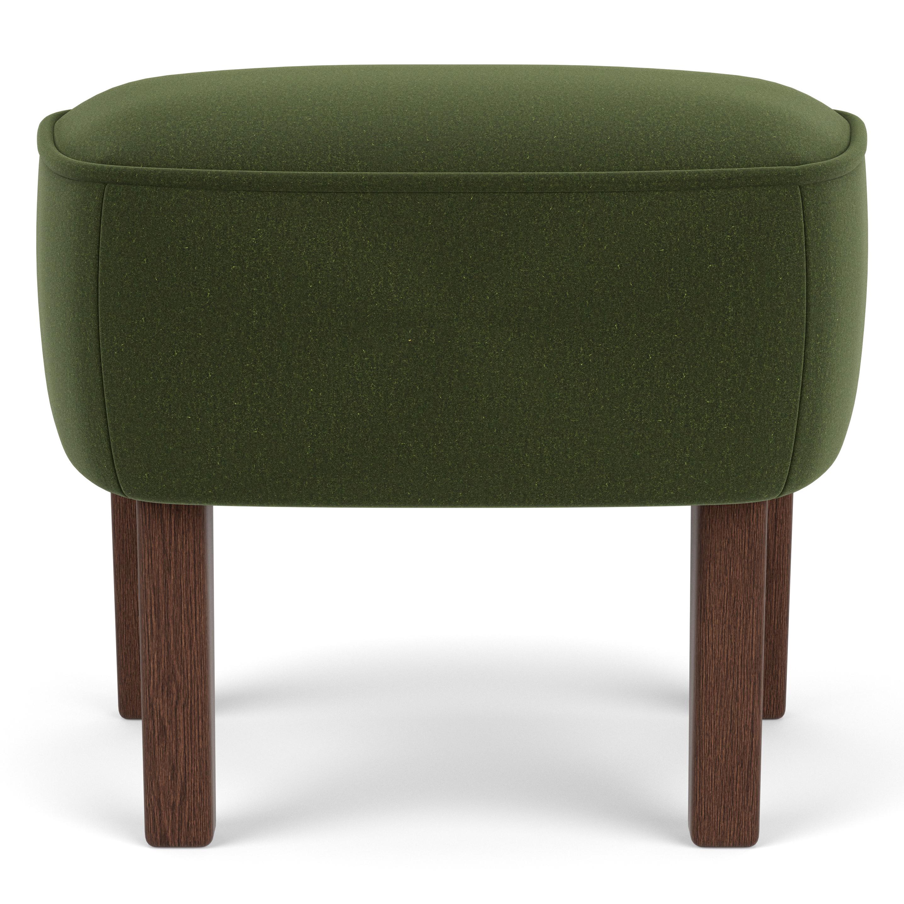 Audo Copenhagen Ingeborg voetenbank donker eiken Grand Mohair 8205