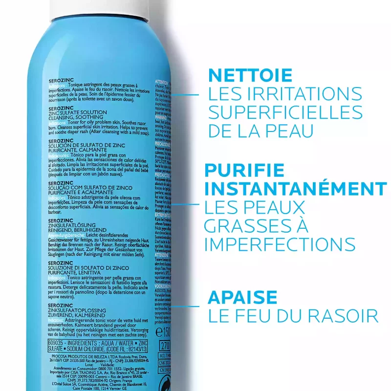 Serozinc Solute de Sulfate de Znc Assainissant Apaisant - 150ml