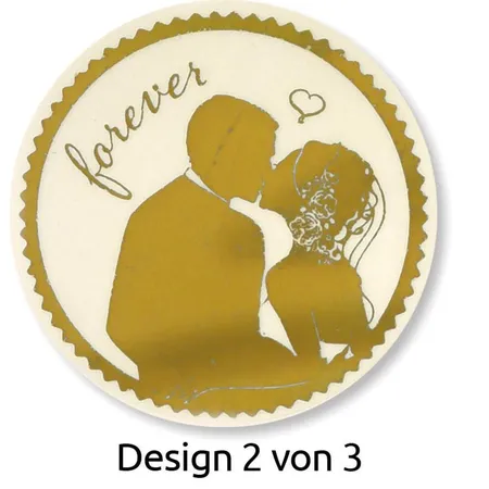 Avery Zweckform Z-Design 56812, Sticker auf Rolle, Brautpaar, 50 Aufkleber