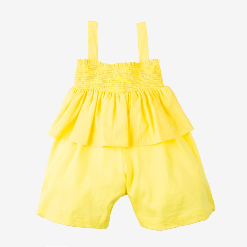 Combi bébé fille bi matière jaune Catimini Jaune