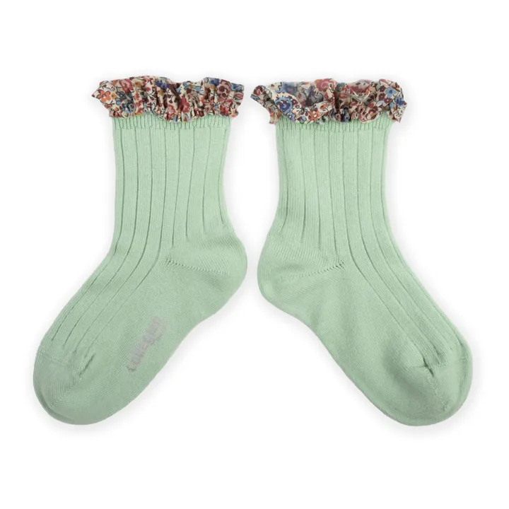 Collégien Chaussettes Charlotte | Vert amande