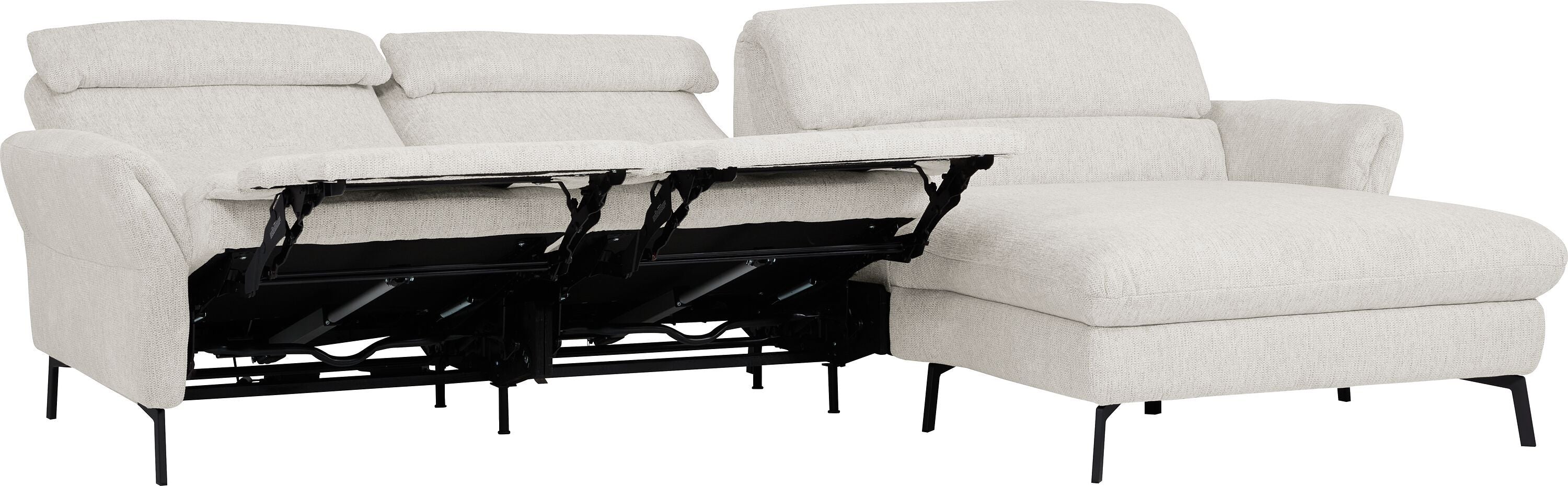SEBO Ecksofa - Weiss / B: 284.0 cm x T: 161.0 cm x H: 84.0 cm