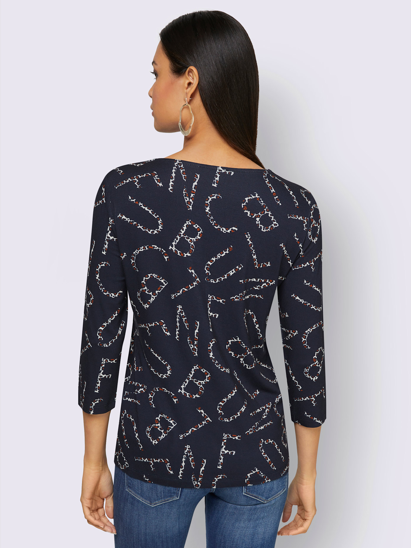 T-shirt à manches 3/4 viscose