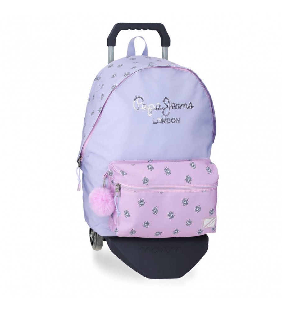 Pepe Jeans Mochila porta ordenador Pepe Jeans Becca dos compartimentos 44 cm con carro