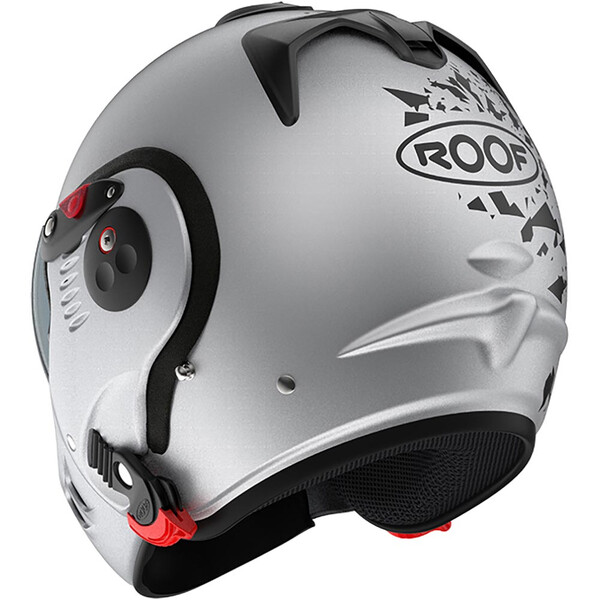 Roof - Casque Boxer Alpha Blackstar Argent / Noir Mat