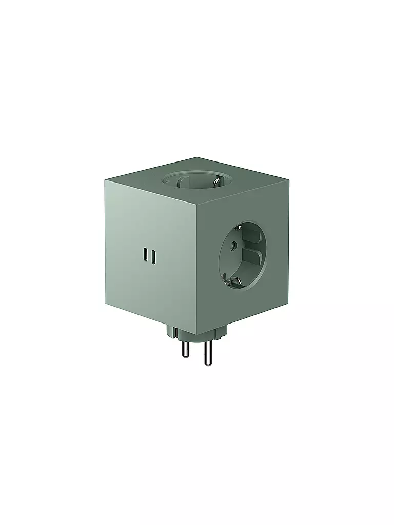 AVOLT Mehrfachsteckdose Square 2 F Oak Green grün