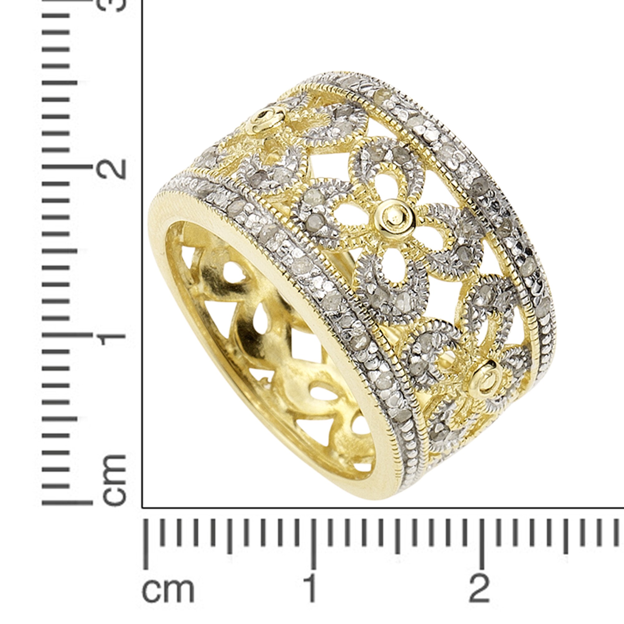 Diamonds by Ellen K. Ring Silber 925 mit 40 Diamanten zus. 0,20ct.