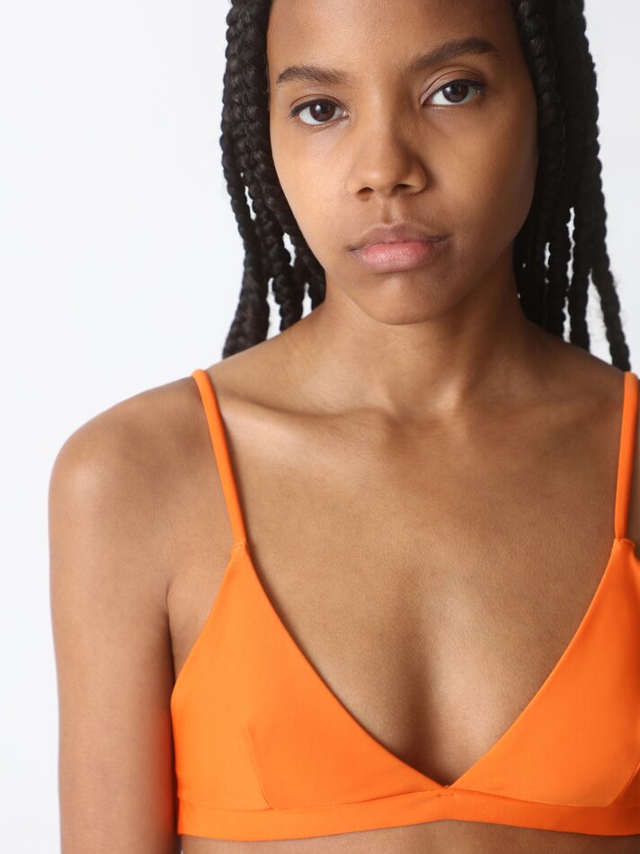 Top de biquíni triangular - Laranja