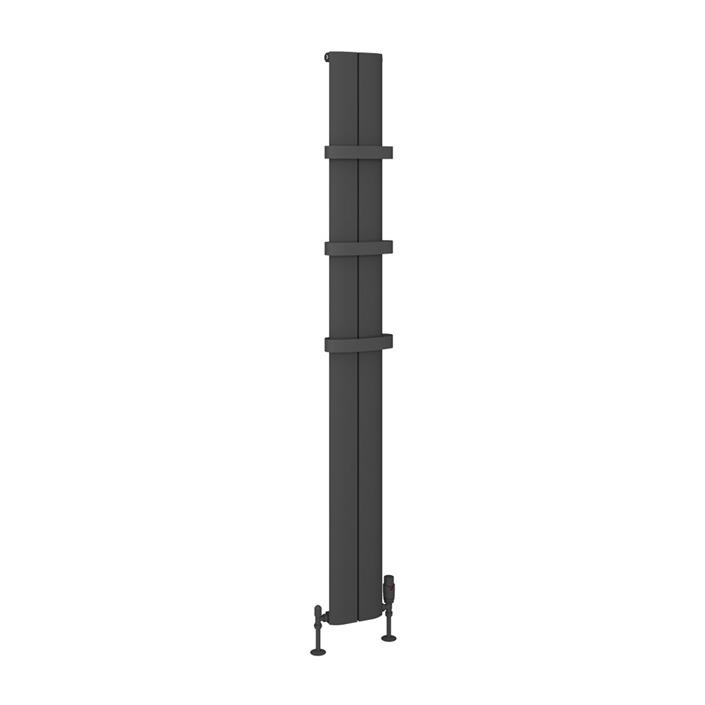 Eastbrook Preston verticale aluminium verwarming 180x18,5cm Antraciet 550 watt