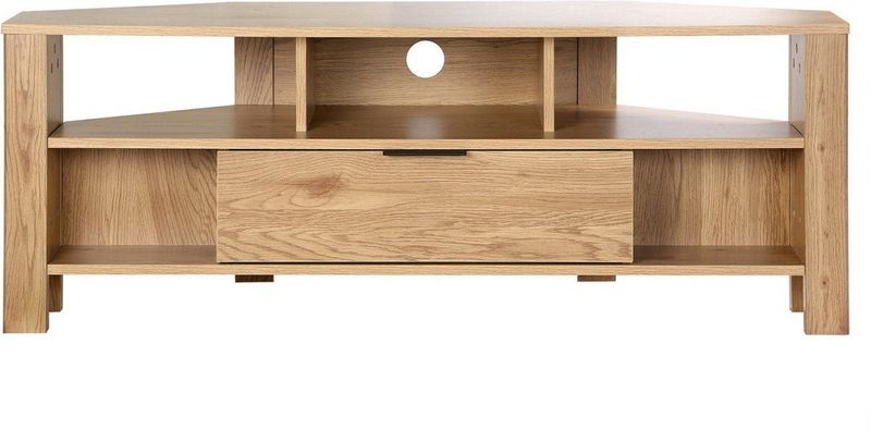 Hoek-TV-meubel 1 Lade Eiken Decor - L120 cm