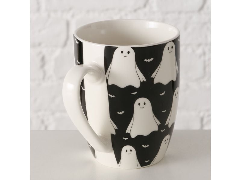 Boltze Universaltasse Ghostie Keramik, 350 ml Dekorative Halloween Tasse