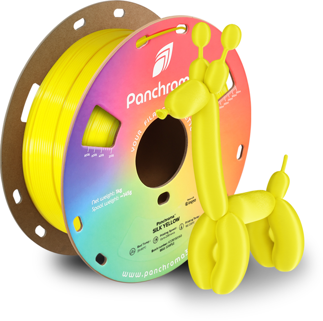 Polymaker  Panchroma™ PLA Silk Yellow, 1,75 mm / 1000 g    Der Glanz der Eleganz in Yellow