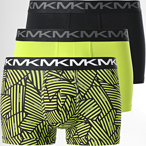 Lot De 3 Boxers Stretch Factor Noir Jaune Fluo