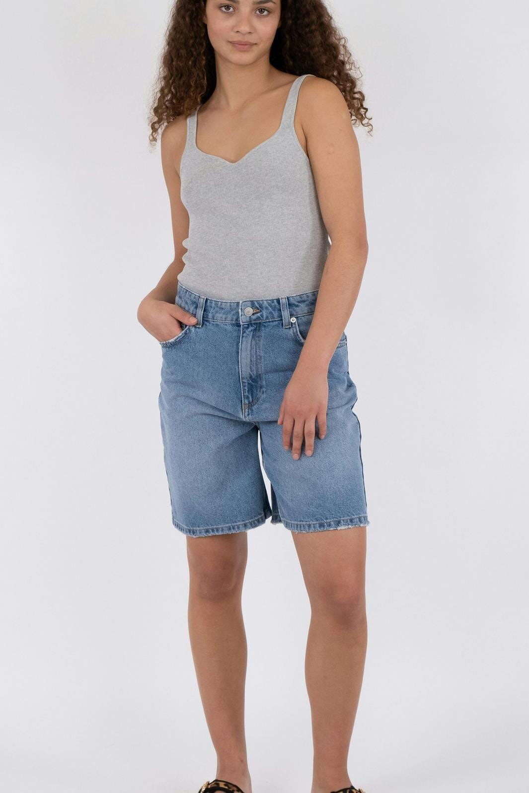 Neo Noir Hanora Knit Top light grey melange