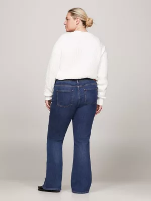 Calça jeans bootcut de cintura média Curve