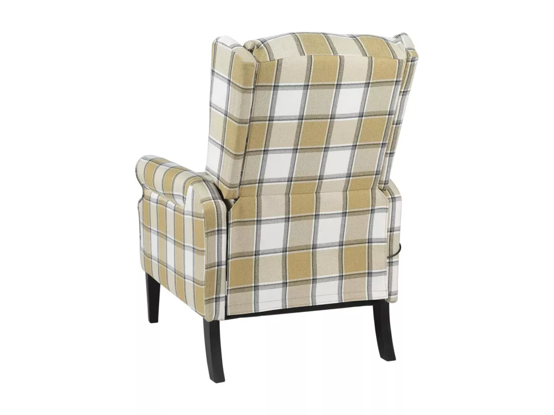 Fauteuil de massage inclinable Vert Tissu