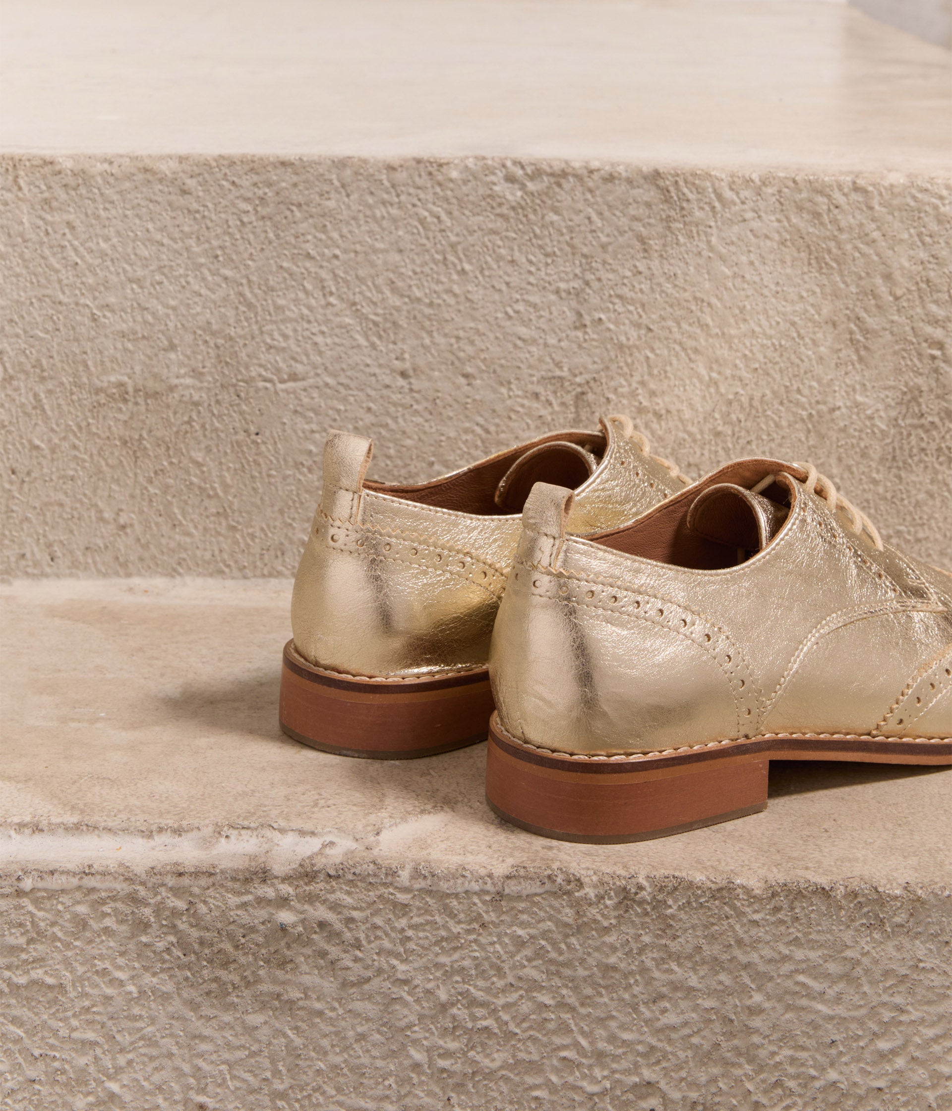 Derbies cuir doré Florence