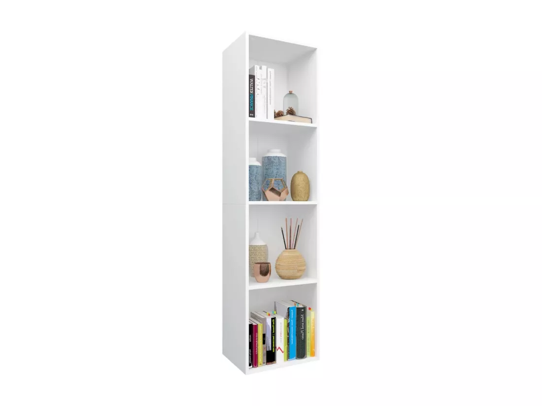 Bibliothèque/Meuble TV Blanc 36x30x143 cm Bois d'ingénierie