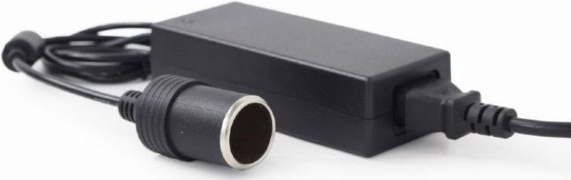 230V naar 12V Omvormer - 5A - Maximaal 60 Watt - Zwart