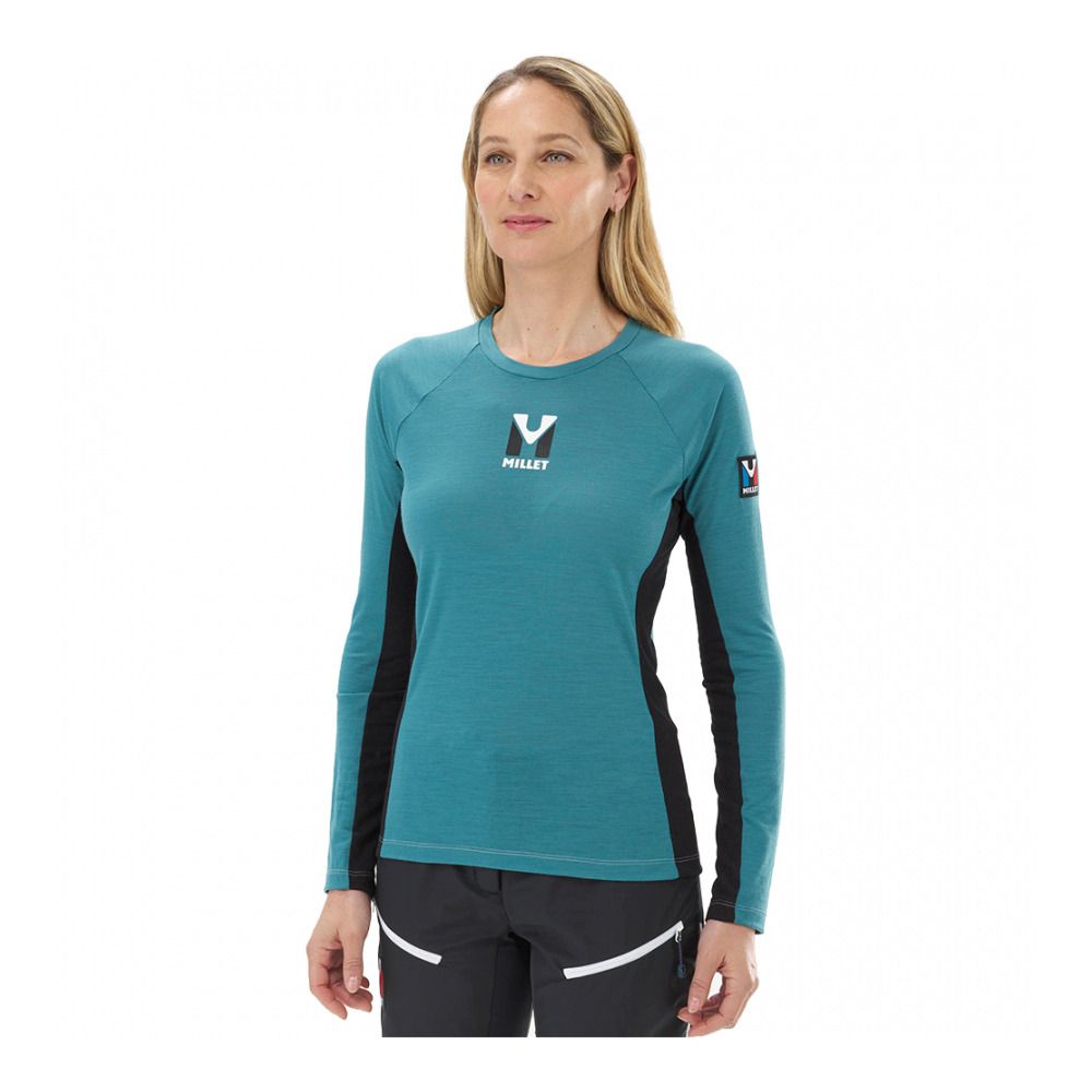 Millet TRILO WOOL - Maillot Femme hydro/noir