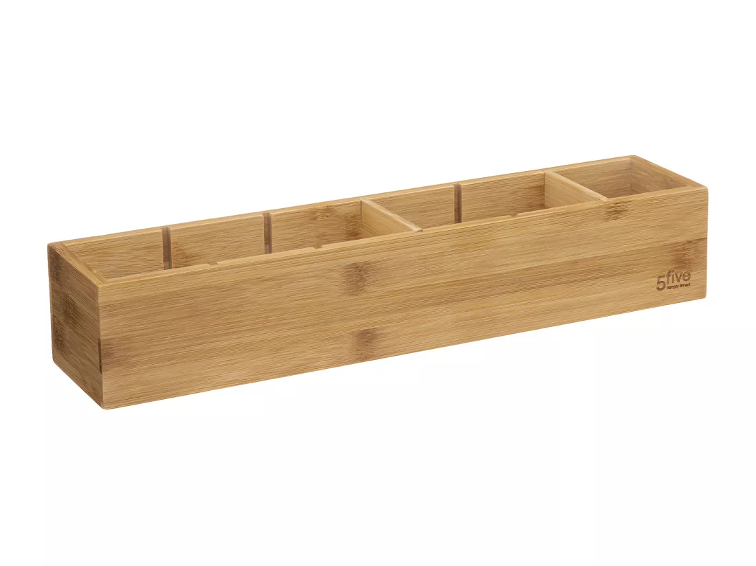 Organiseur de cuisine en Bambou avec séparateurs amovibles 8 x 38 cm