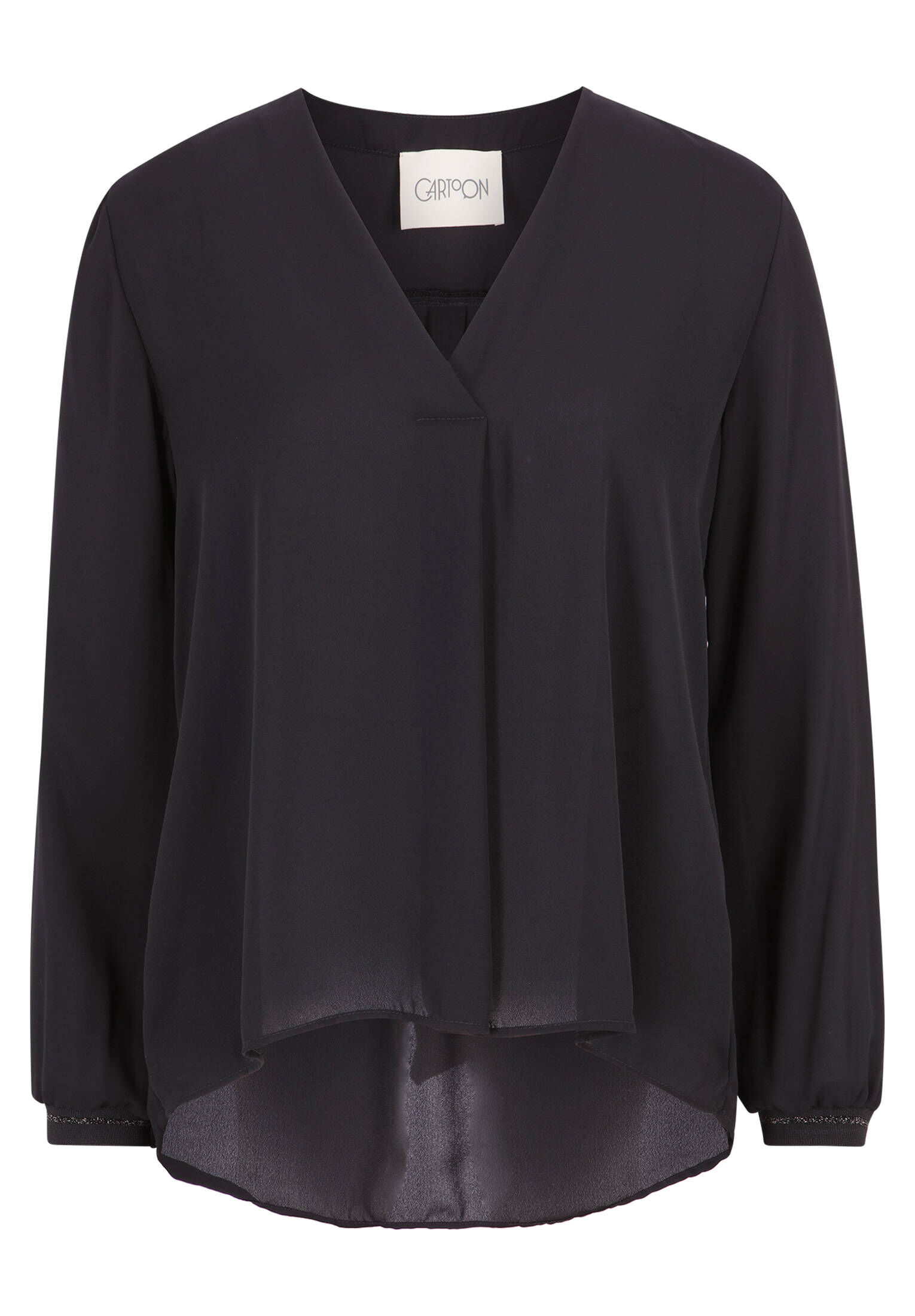 Cartoon| Damen Casual-Bluse mit Rippbündchen