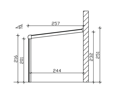 SKAN HOLZ Garda terrasoverkapping 434x257 cm antraciet