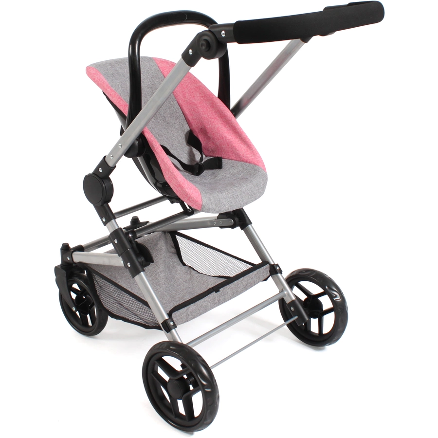 BAYER CHIC 2000 Kombipuppenwagen Fides 3 in 1 melange pink