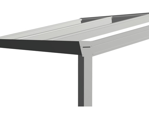 Legend terrasoverkapping met helder polycarbonaat, 300x200 cm, wit