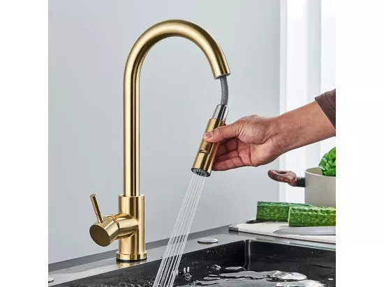 Robinet De Cuisine Rea Fresh Brush Gold