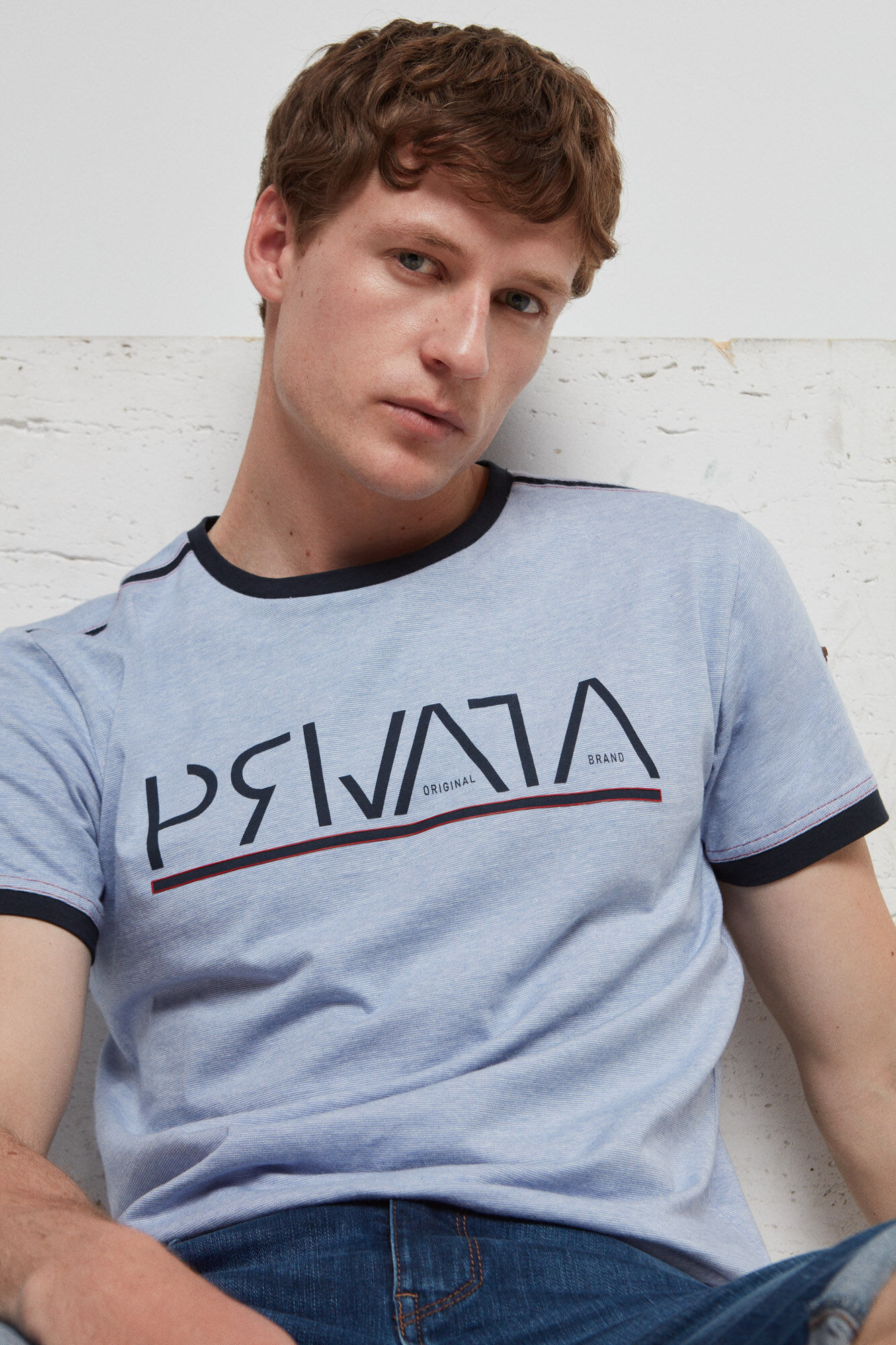 Camiseta com o logo Private MC - Azul
