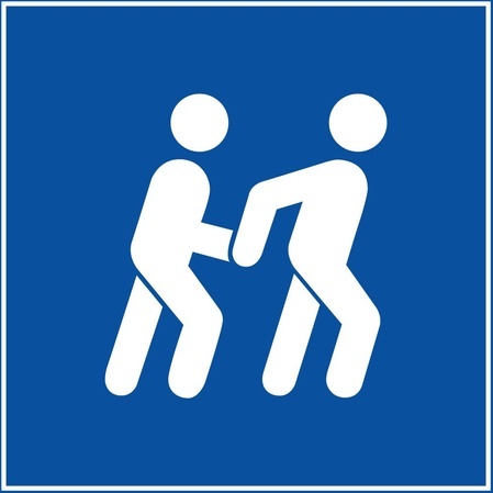 Pictogramme Accessibilité, assistant personnel disponible - ISO 7001