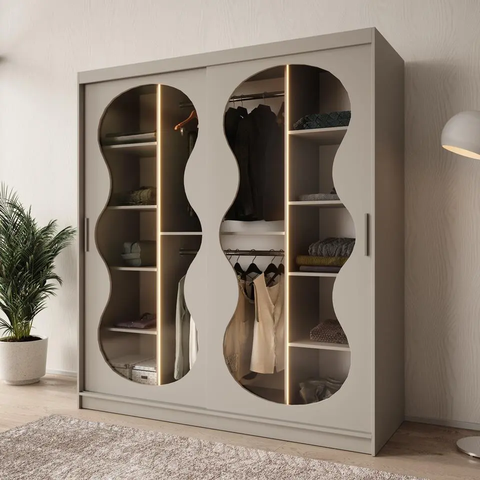 Meubella - Kledingkast Bunaro - Beige - 180 cm
