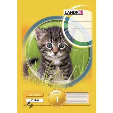 Landré Schulblock A5, liniert, 1. Schuljahr, 50 Blatt, 2-fach gelocht