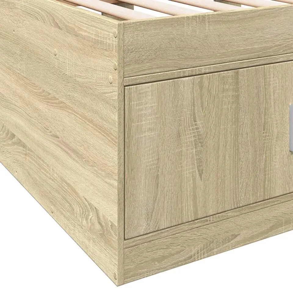 vidaXL - Bed met lades - Bruin - Hout - 90 x 200 cm - Zonder matras