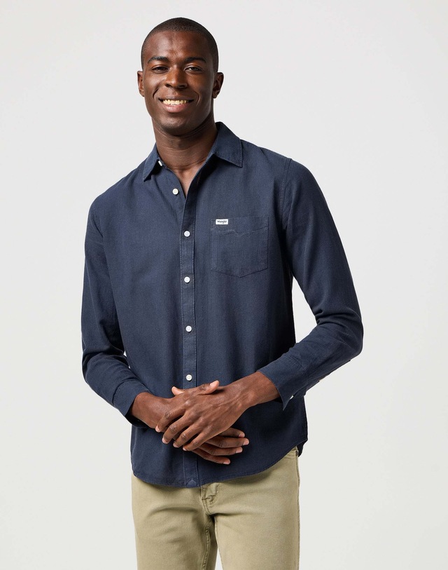 Wrangler Leinenhemd »WRANGLER Leinenhemd 1 Pkt Shirt«