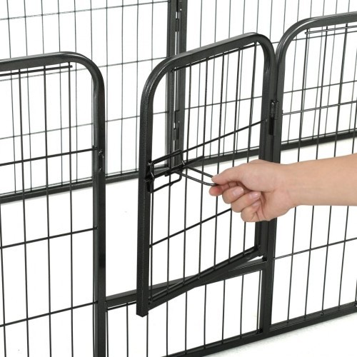 Canil externo para cães, preto