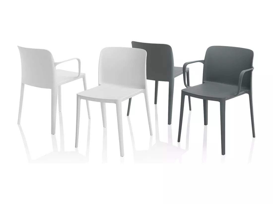 Set de 4 Chaises d'intérieur/extérieur TIMMY blanche