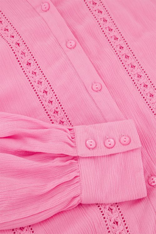 Roze blouse met tapes