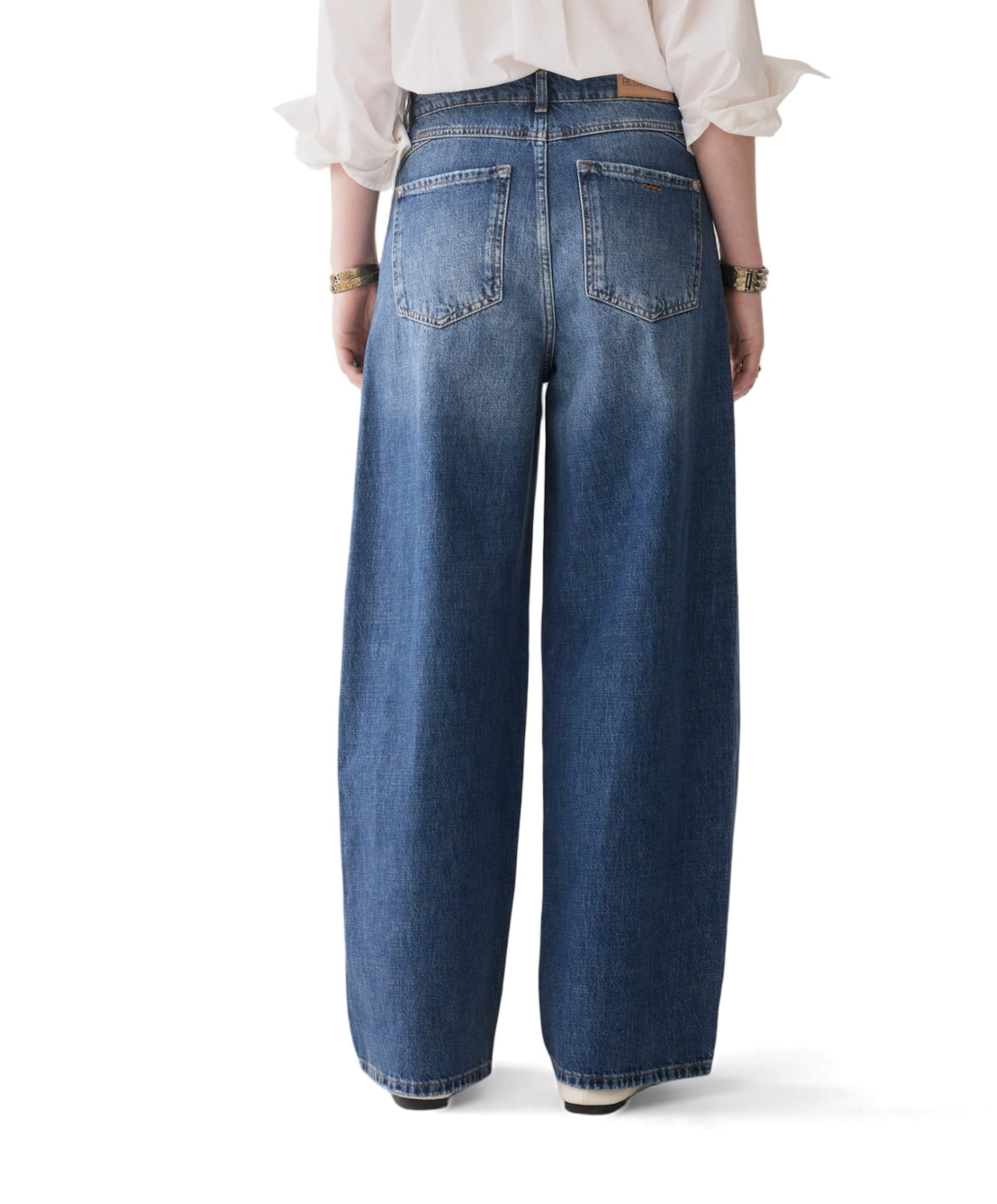 Summum Woman Loose fit Mid weight cotton dames jeans blauw