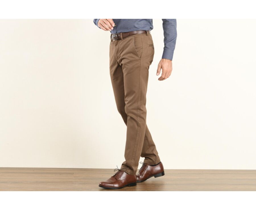 Pantalon chino homme Chocolat - NIGEL II